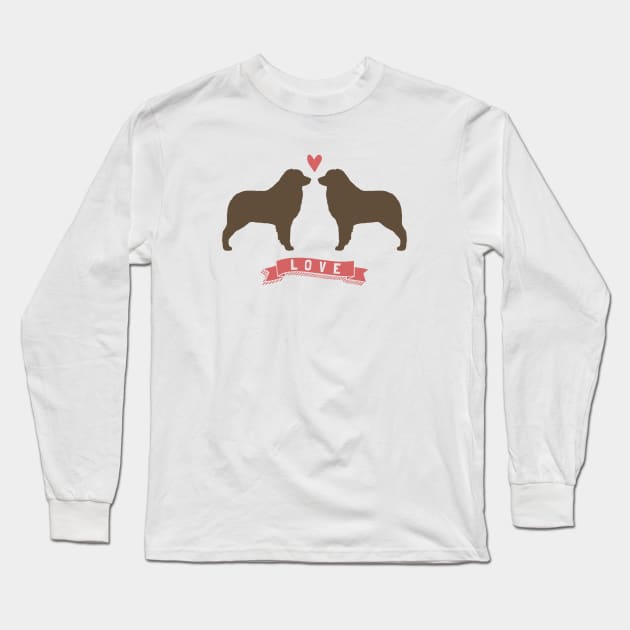 Australian Shepherds in Love Long Sleeve T-Shirt by Coffee Squirrel
